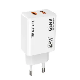 GaN PD + QC Charger | USB-C + USB Charger 45W