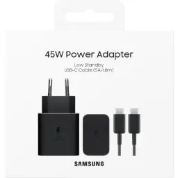 45W 5A USB-C Fast Charger | Samsung EP-T4511XBEGEU 1.8m Cable