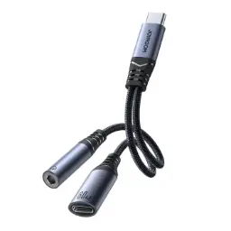 2-in-1 DAC Adapter | USB-C to 3.5 mm + USB-C 0.14 m