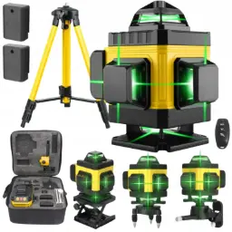 Extralink | 4D Cross Line Laser Level Kit with Tripod