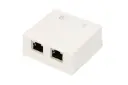 Extralink | Wall-Mount Network Outlet 2× RJ45 Cat5e STP
