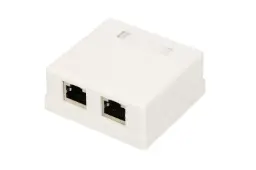 Extralink | Wall-Mount Network Outlet 2× RJ45 Cat5e STP