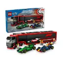 LEGO 60445 F1 Truck with RB20 & AMR24 Cars