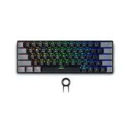 Spartan Gear - Pegasus 2 RGB Wired & Wireless 63 keys Mechanical Gaming Keyboard - Black/Grey