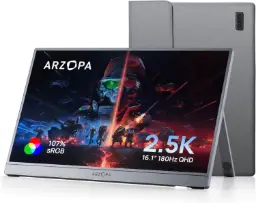 2.5K 180Hz Portable Monitor 16.1" | ARZOPA Z3FC (Sleeve Included)