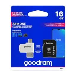 GoodRam microSDHC | Memory Card Class 10 16GB W/ Card Reader