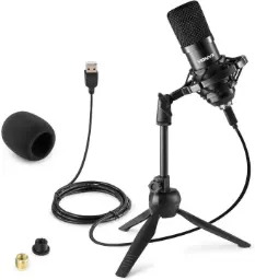 Vonyx CM300 | USB Studio Microphone with Foldable Table Stand