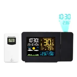 Digital Weather Station with Projection Clock Indoor/Outdoor Temperature & Humidity Meter
