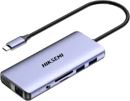 Hub 11 in 1 Hdmi 4k VGA SD Micro SD Fast Charge | Hiksemi