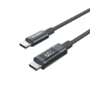 Choetech PD 60W USB-C - USB-C Cable with Display 1.2 m - Black
