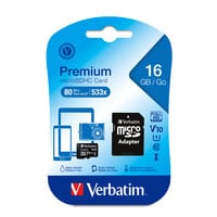 Verbatim 16/32GB Premium microSDHC Card